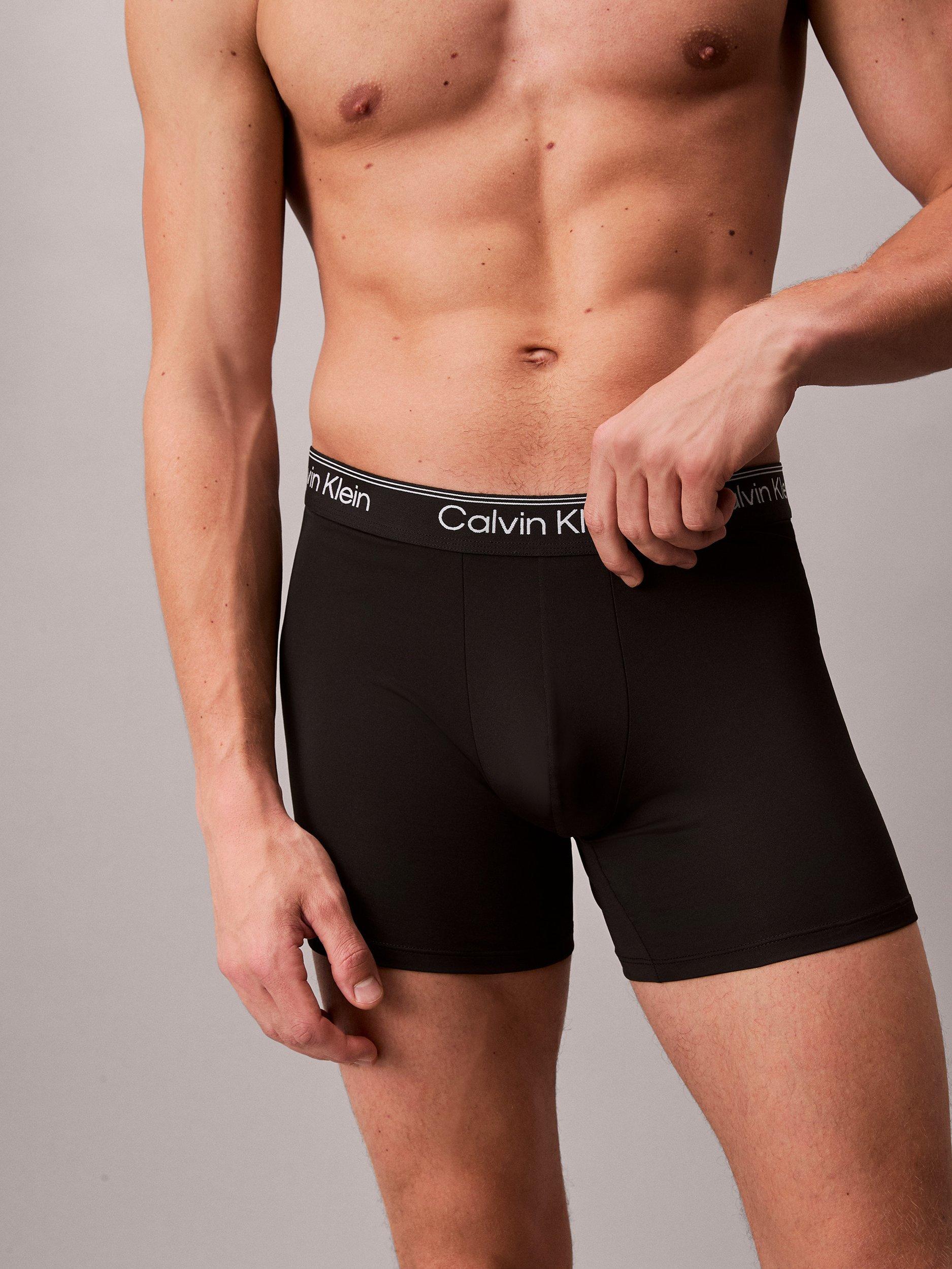 Product image 2 of 6, which shows Calvin Klein Micro Stretch Boxer Briefs, Pack of 3, Black, S