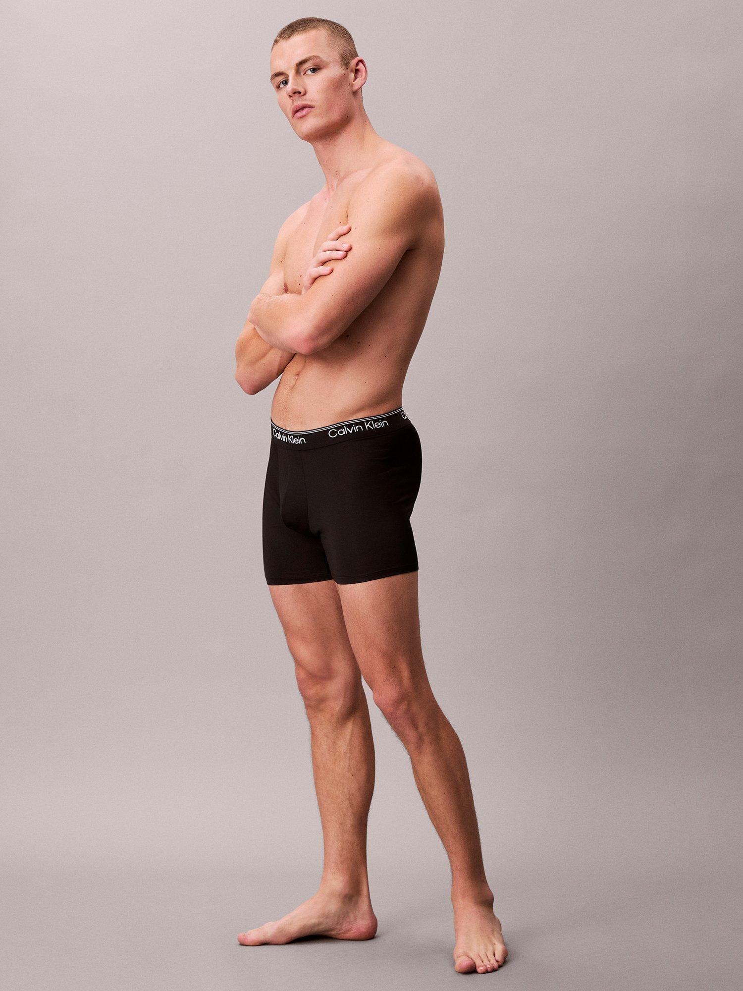 Product image 4 of 6, which shows Calvin Klein Micro Stretch Boxer Briefs, Pack of 3, Black, S