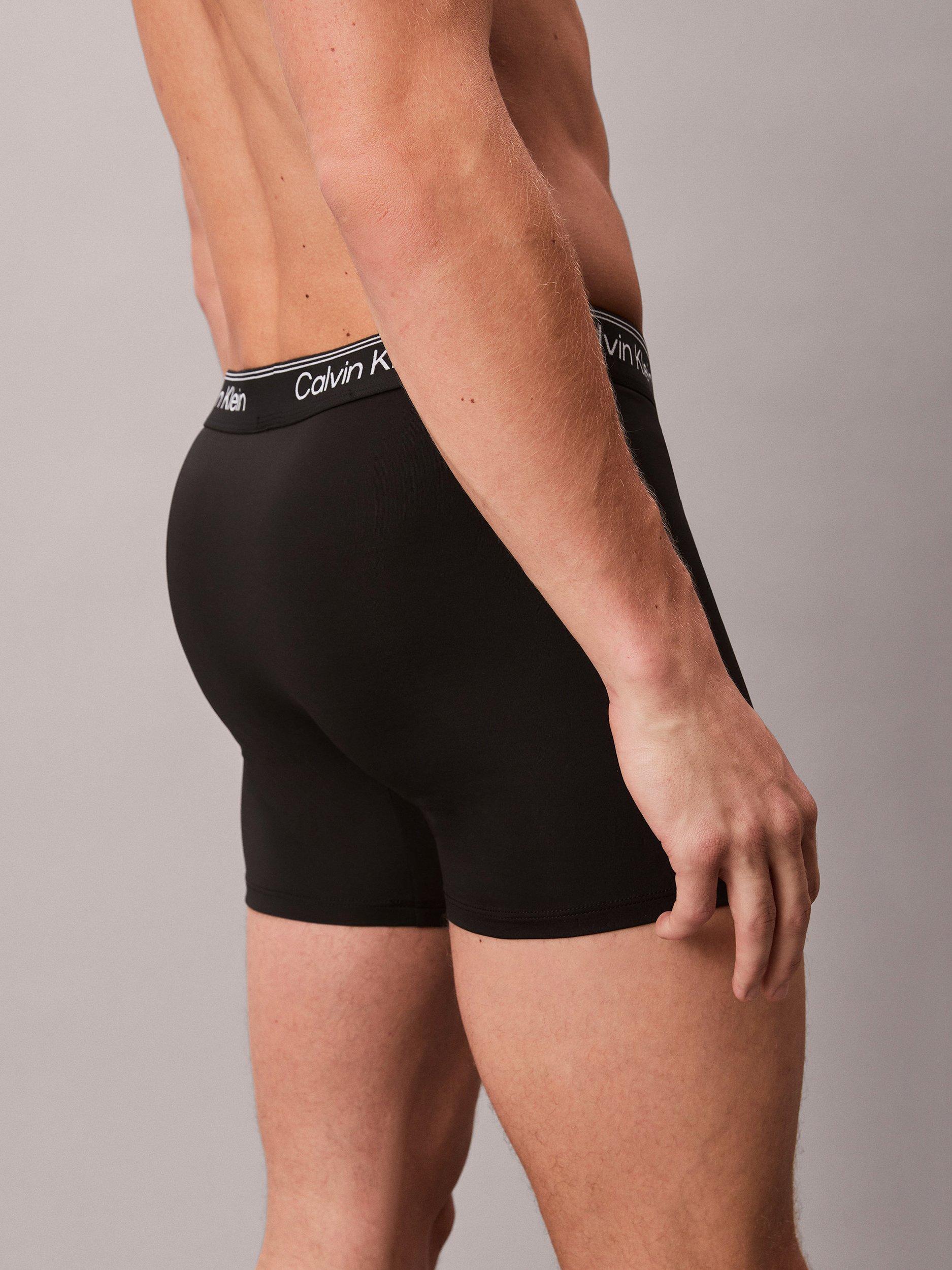 Product image 5 of 6, which shows Calvin Klein Micro Stretch Boxer Briefs, Pack of 3, Black, S