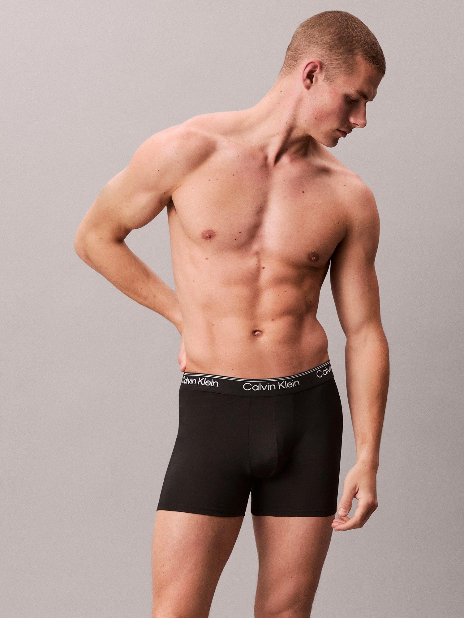 Product image 6 of 6, which shows Calvin Klein Micro Stretch Boxer Briefs, Pack of 3, Black, S
