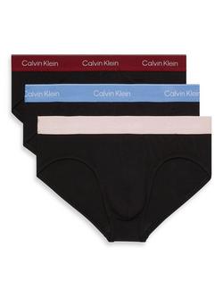 Calvin Klein Stretch Cotton Briefs, Pack of 3, Black/Multi, Black/Multi