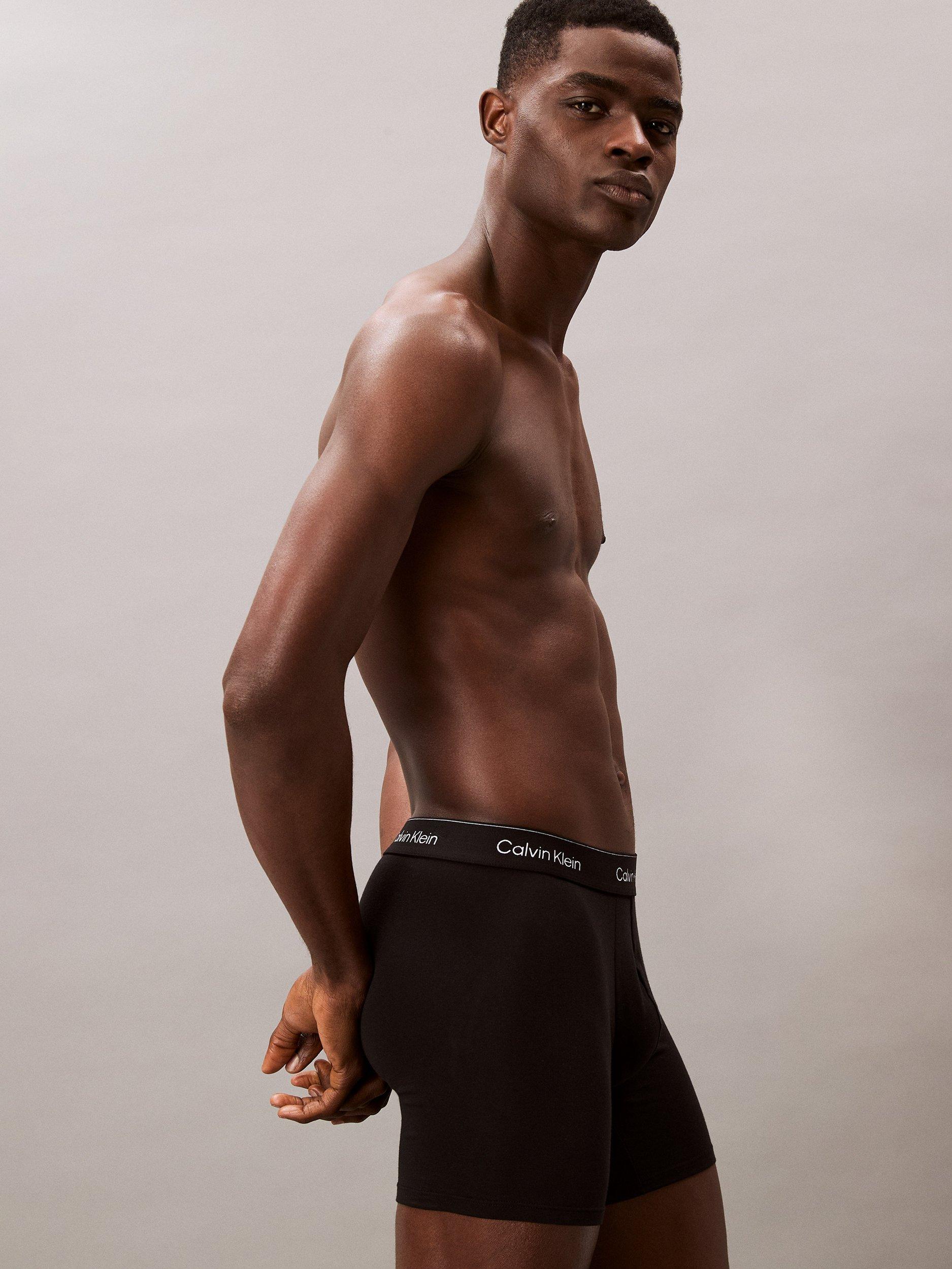 Product image 6 of 6, which shows Calvin Klein Icon Stretch Cotton Trunks, Pack of 5, Black/Multi, S