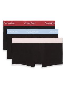 Calvin Klein Low Rise Trunks, Pack of 3, Black/Multi, Black/Multi