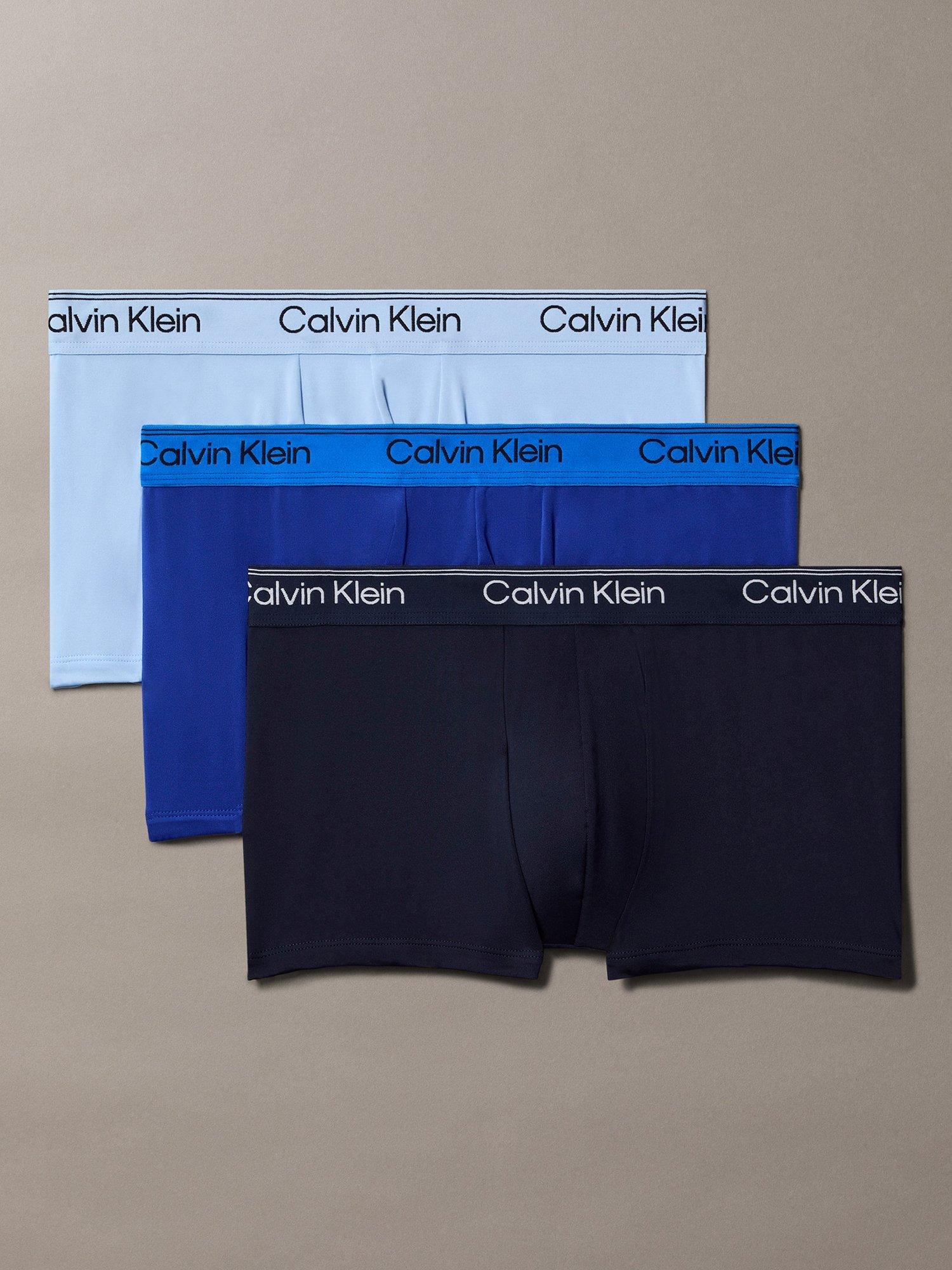 Product image 6 of 6, which shows Calvin Klein Low Rise Trunks, Pack of 3, Multi, XS