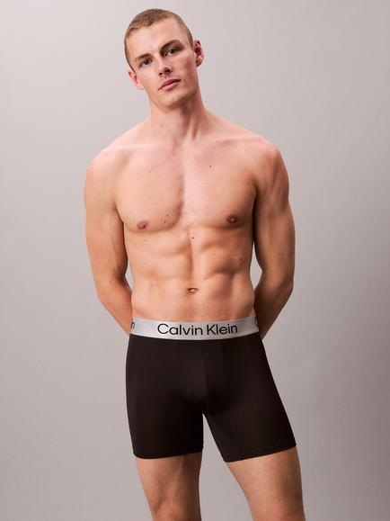 Calvin Klein Micro Stretch Boxer Briefs, Pack of 3, Red Stamp/Black/Turbulenc, Red Stamp/Black/Turbulenc