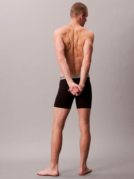 Calvin Klein Micro Stretch Boxer Briefs, Pack of 3, Red Stamp/Black/Turbulenc - view 2, Red Stamp/Black/Turbulenc