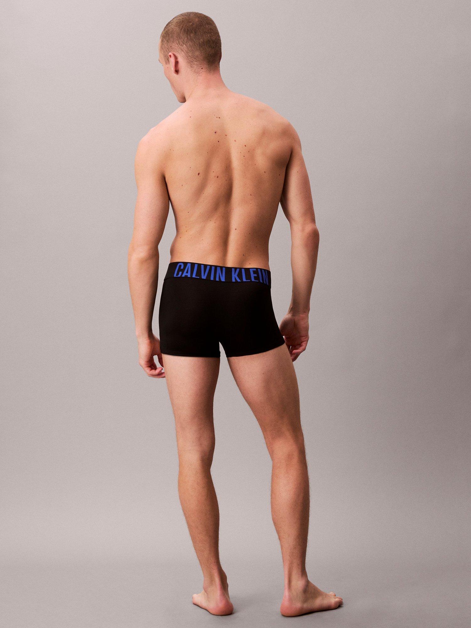 Product image 3 of 6, which shows Calvin Klein Low Rise Trunks, Pack of 3, Black/Multi, S