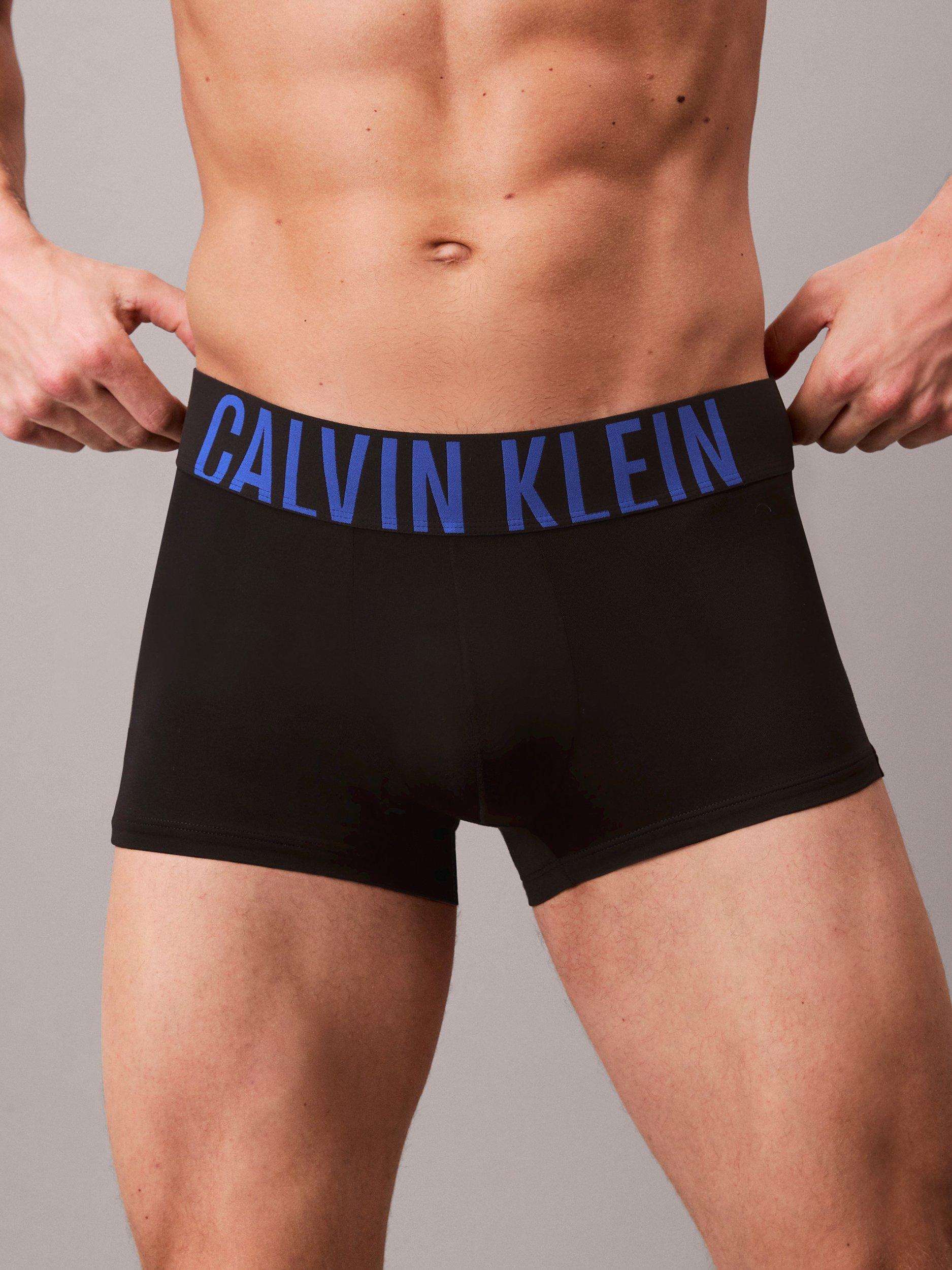 Product image 5 of 6, which shows Calvin Klein Low Rise Trunks, Pack of 3, Black/Multi, S