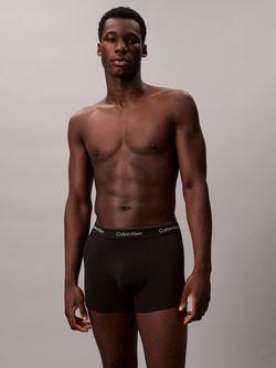 Calvin Klein Icon Cotton Stretch Relaxed Dart Trunks, Pack of 3, Black, Black