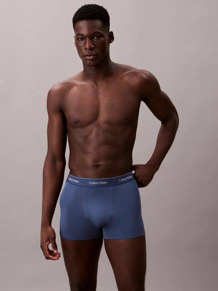 Calvin Klein Relaxed Fit Trunks, Pack of 3, Coral Pop/White/Dark Denim - view 2, Coral Pop/White/Dark Denim