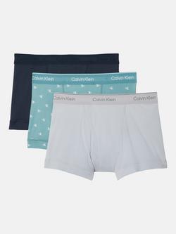 Calvin Klein Cotton Waistband Trunks, Pack of 3, Multi - view 2, Multi