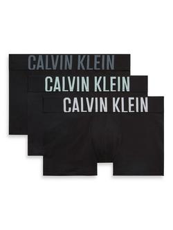 Calvin Klein Intense Power Waistband Trunks, Black, Black