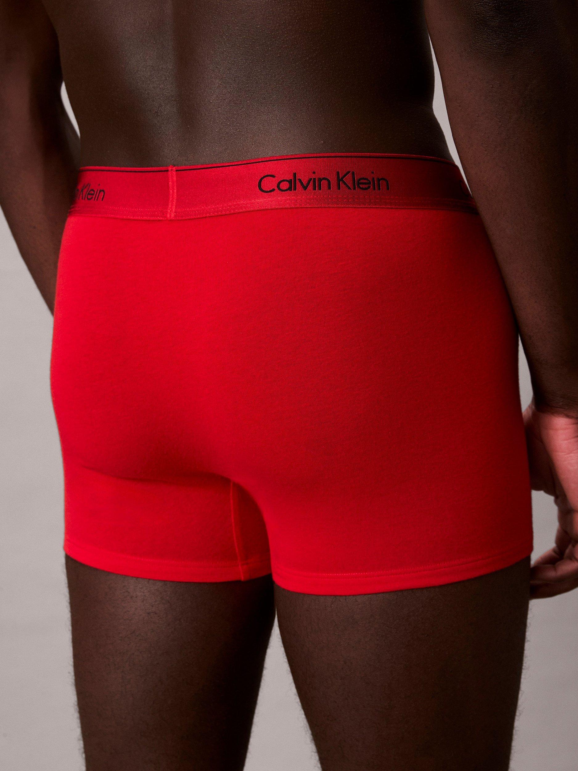 Product image 2 of 5, which shows Calvin Klein Icon Cotton Stretch Trunks, Limited Edition, Red, S