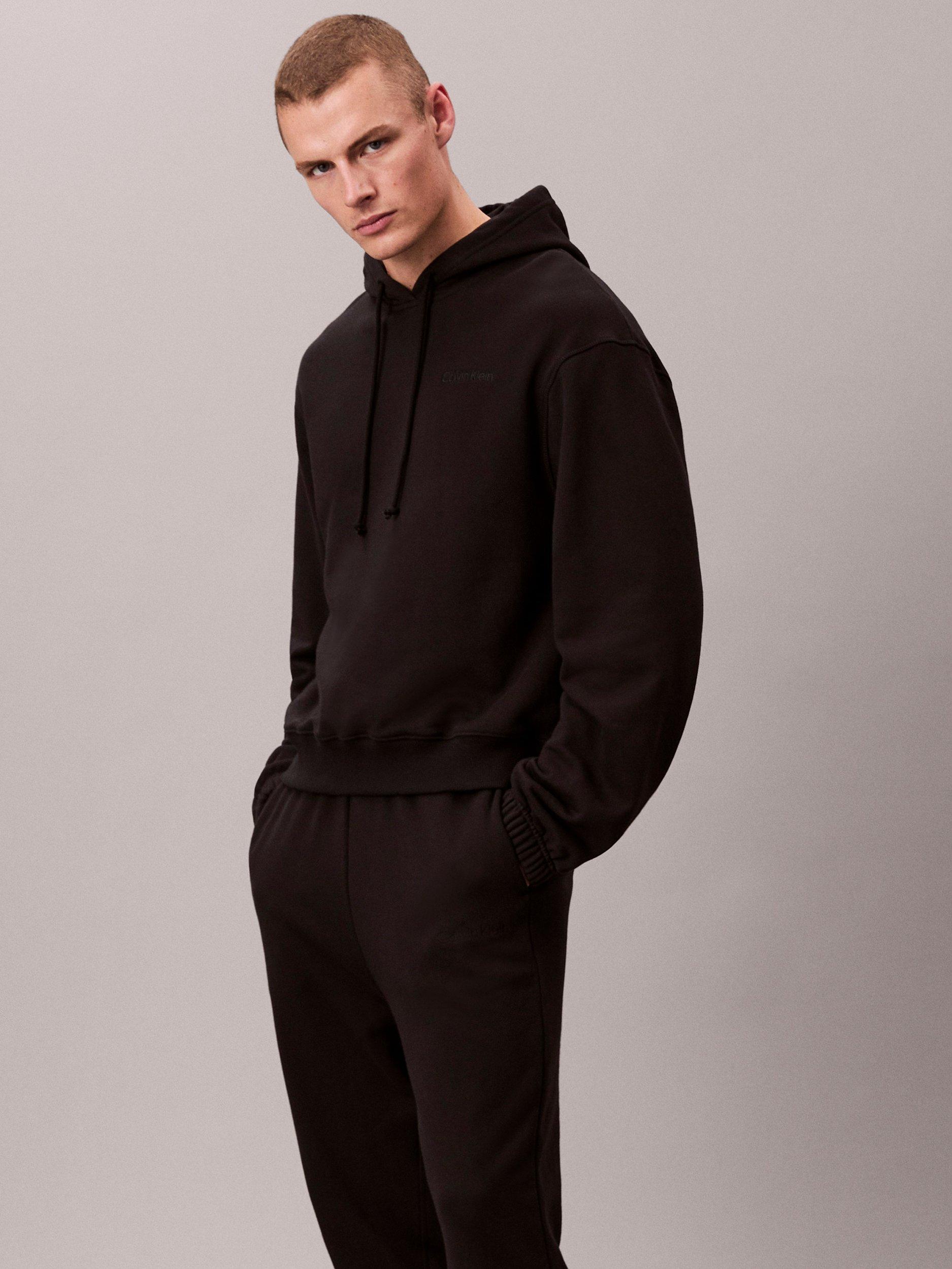 Product image 3 of 5, which shows Calvin Klein Cotton Terry Joggers, Black, S