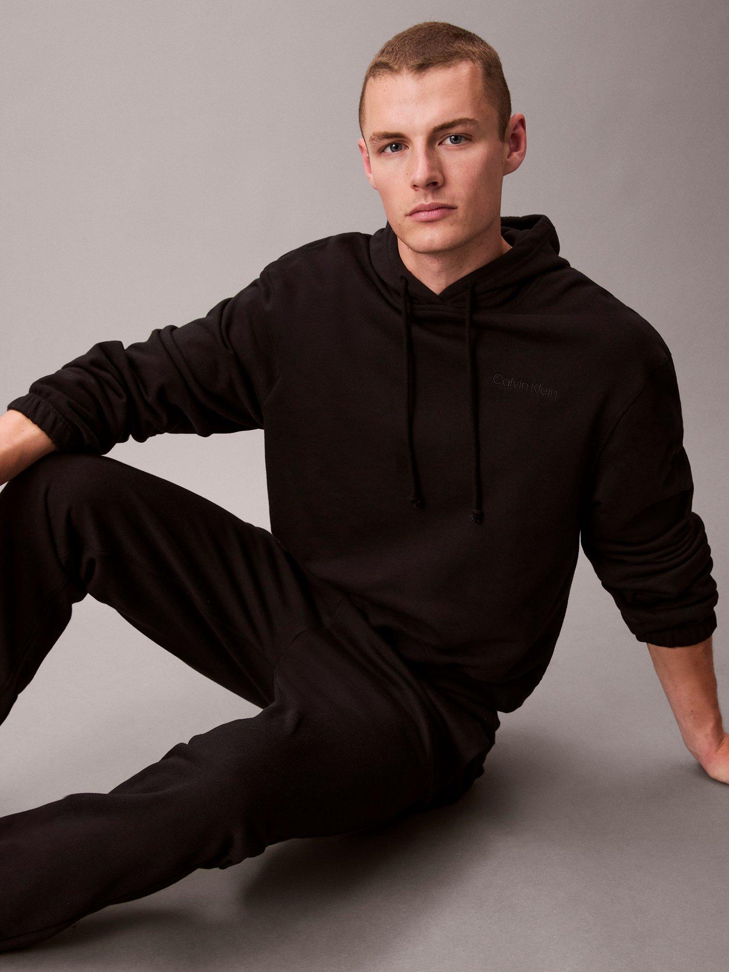 Product image 5 of 5, which shows Calvin Klein Cotton Terry Joggers, Black, S