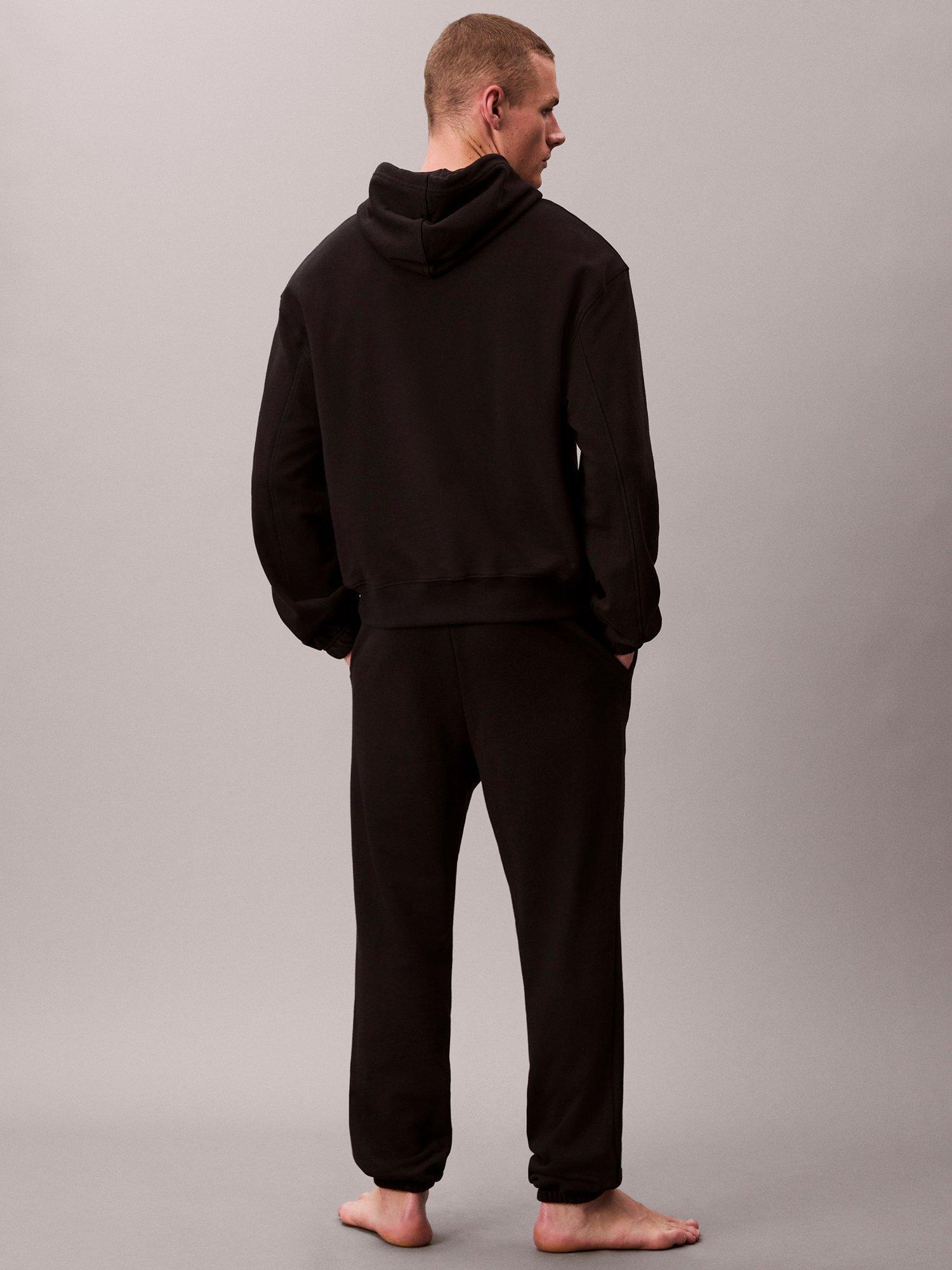 Product image 4 of 7, which shows Calvin Klein Cotton Blend Lounge Hoodie, Black, S