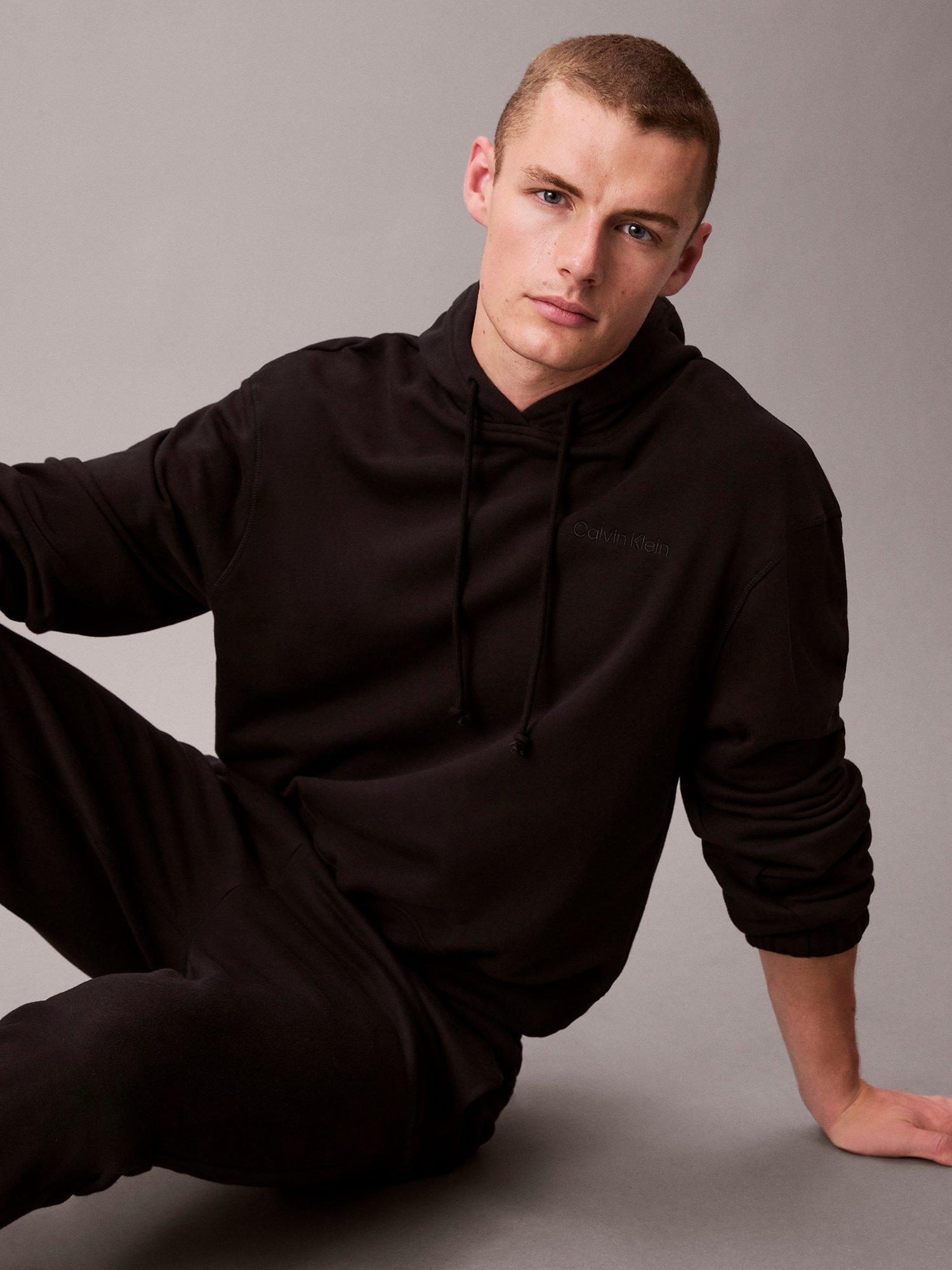 Product image 5 of 7, which shows Calvin Klein Cotton Blend Lounge Hoodie, Black, S