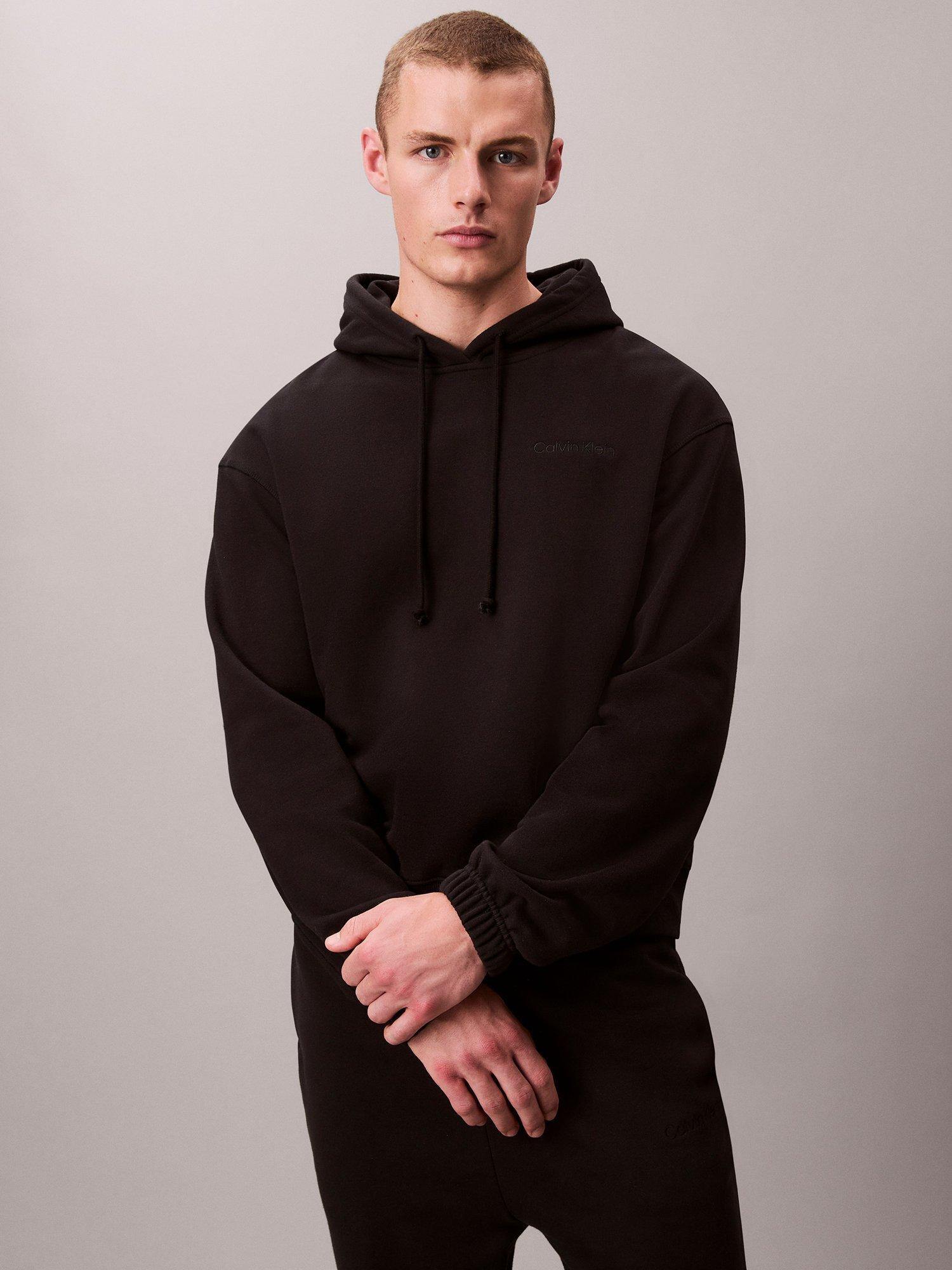 Product image 6 of 7, which shows Calvin Klein Cotton Blend Lounge Hoodie, Black, S