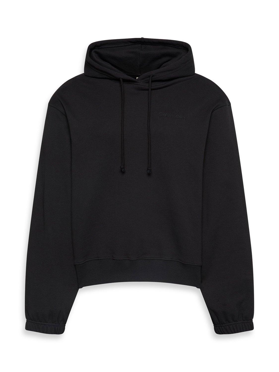Product image 7 of 7, which shows Calvin Klein Cotton Blend Lounge Hoodie, Black, S