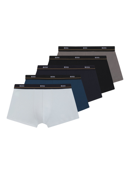HUGO BOSS BOSS Cotton Trunks, Pack of 5, Multi, Multi