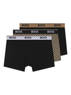 HUGO BOSS BOSS Cotton Trunks, Pack of 3, Multi, Multi