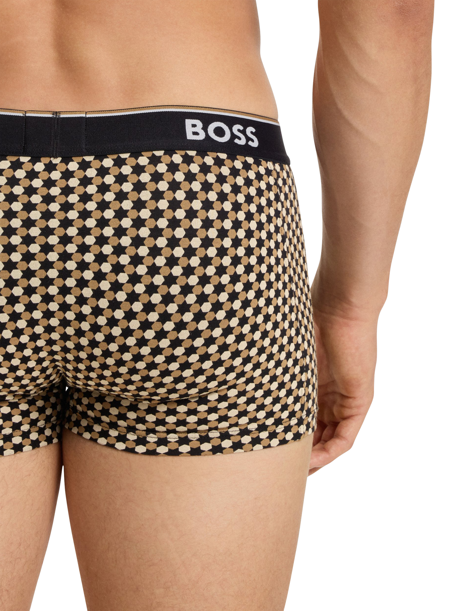 Product image 5 of 5, which shows HUGO BOSS BOSS Cotton Trunks, Pack of 3, Multi, XXL