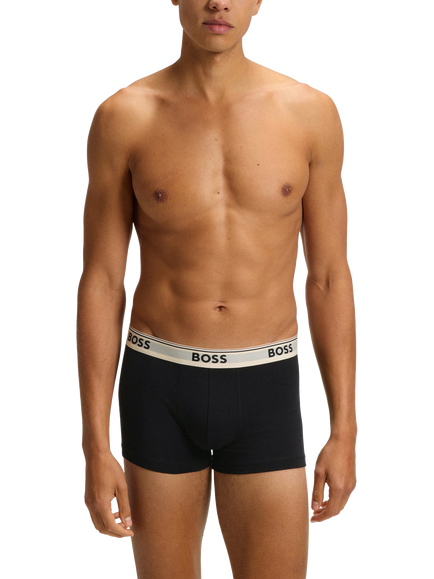 HUGO BOSS BOSS Cotton Trunks, Pack of 3, Black - view 2, Black