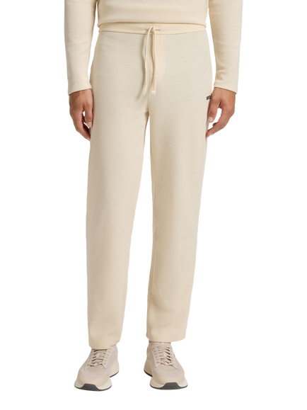 HUGO BOSS BOSS Cotton Blend Drawstring Pyjama Bottoms, Open White