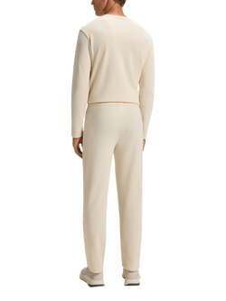 HUGO BOSS BOSS Cotton Blend Drawstring Pyjama Bottoms - view 2, Open White