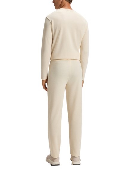 HUGO BOSS BOSS Cotton Blend Drawstring Pyjama Bottoms - view 2, Open White