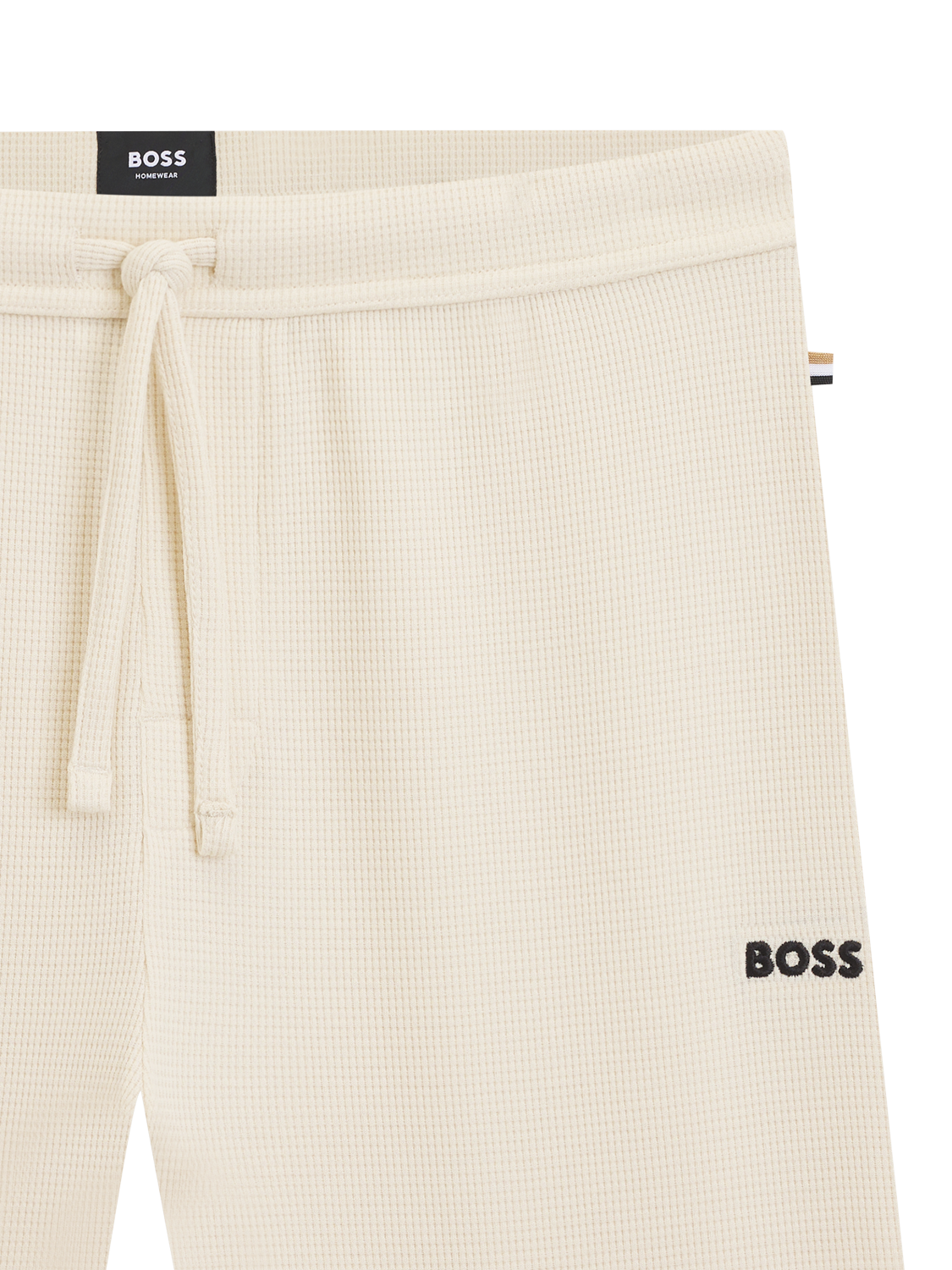 Product image 6 of 6, which shows HUGO BOSS BOSS Cotton Blend Drawstring Pyjama Bottoms, Open White, L