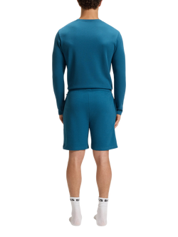 HUGO BOSS BOSS Cotton Blend Drawstring Shorts, Open Blue - view 2, Open Blue