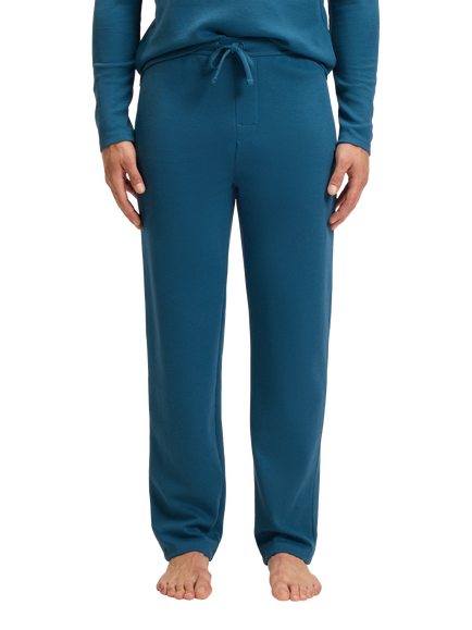 HUGO BOSS BOSS Cotton Blend Drawstring Pyjama Bottoms, Open Blue