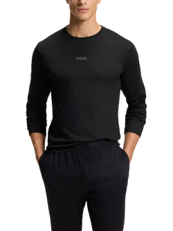 BOSS Cotton Logo Pyjama Set, Black