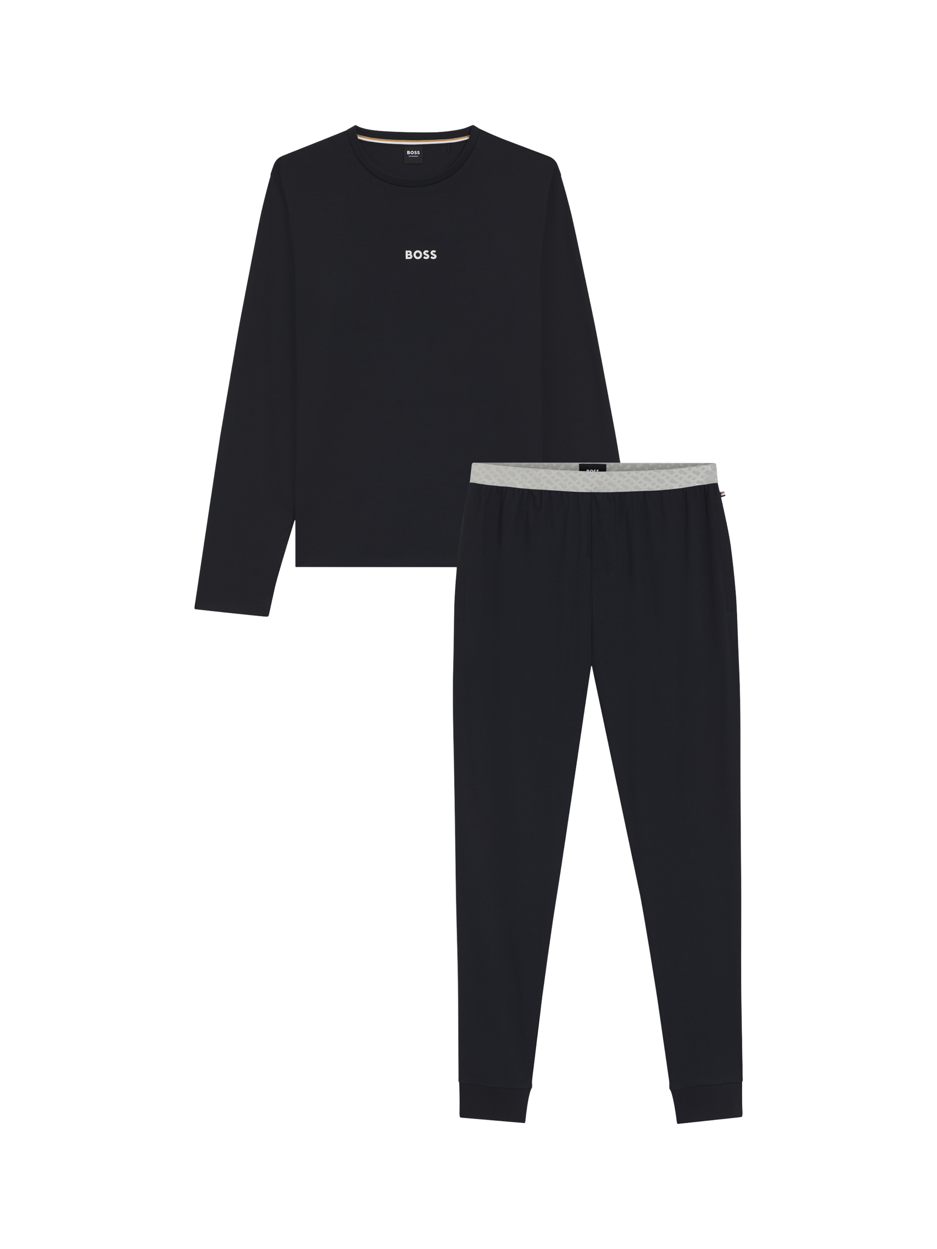 Product image 4 of 5, which shows BOSS Cotton Logo Pyjama Set, Dark Blue, L