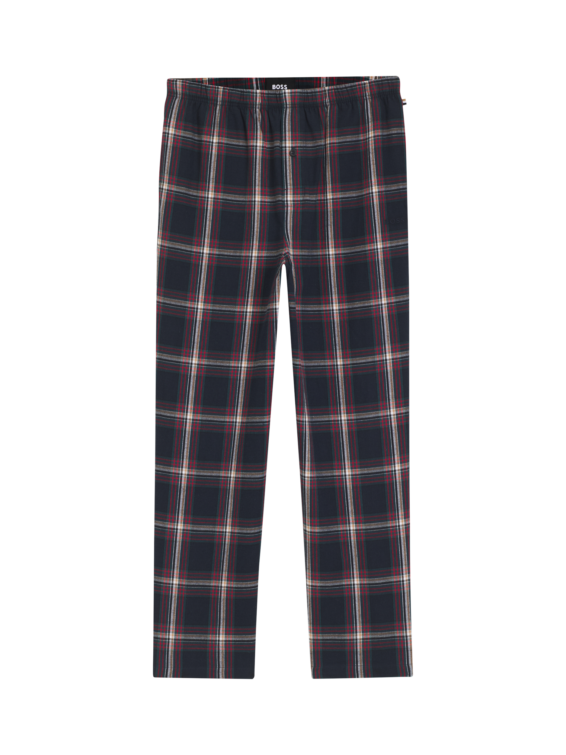 Product image 4 of 6, which shows HUGO BOSS Cotton Blend Check Pyjama Bottoms, Blue, L