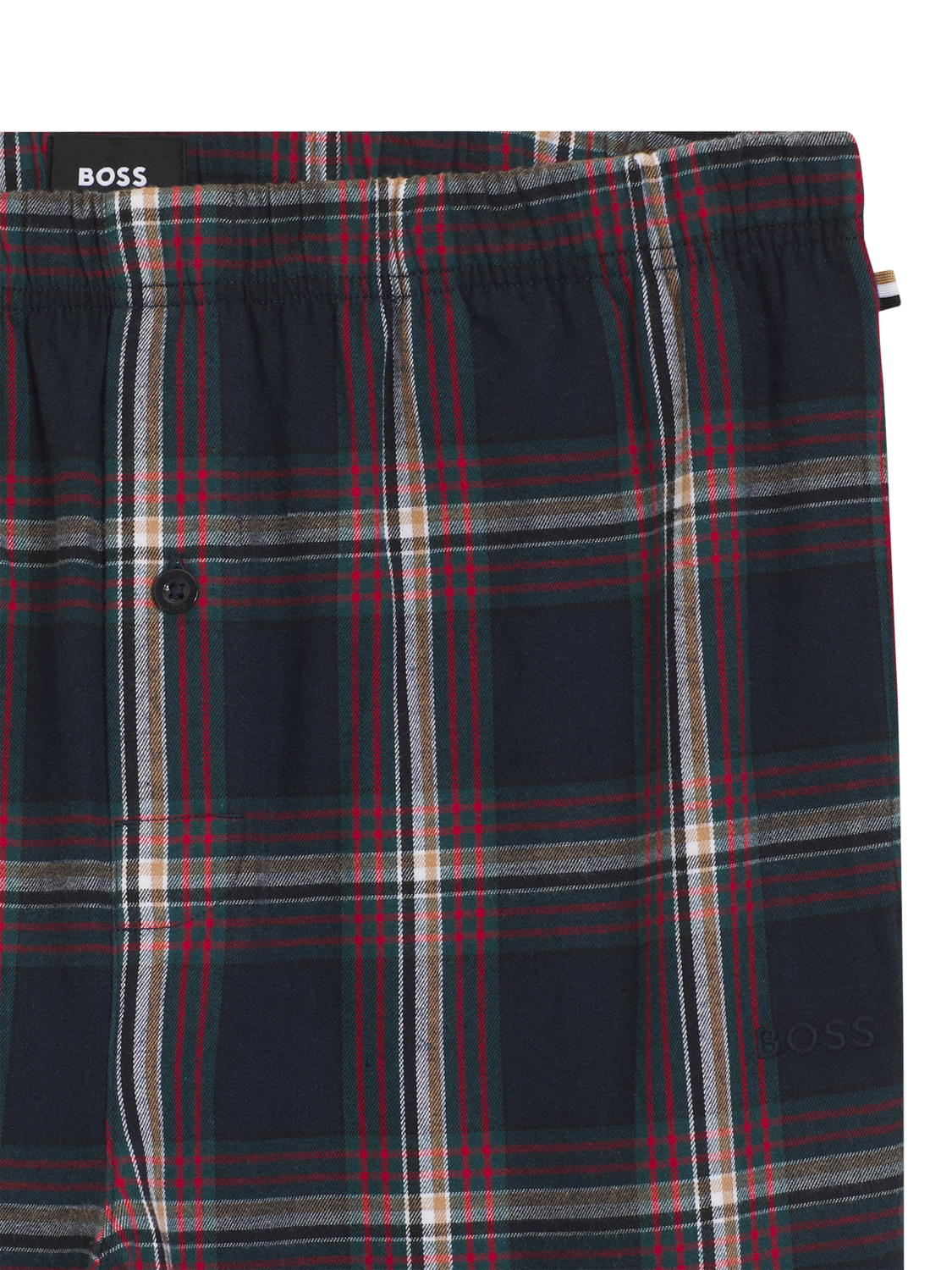Product image 6 of 6, which shows HUGO BOSS Cotton Blend Check Pyjama Bottoms, Blue, L