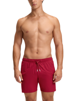 BOSS Drawstring Swim Shorts, Medium Red, Medium Red