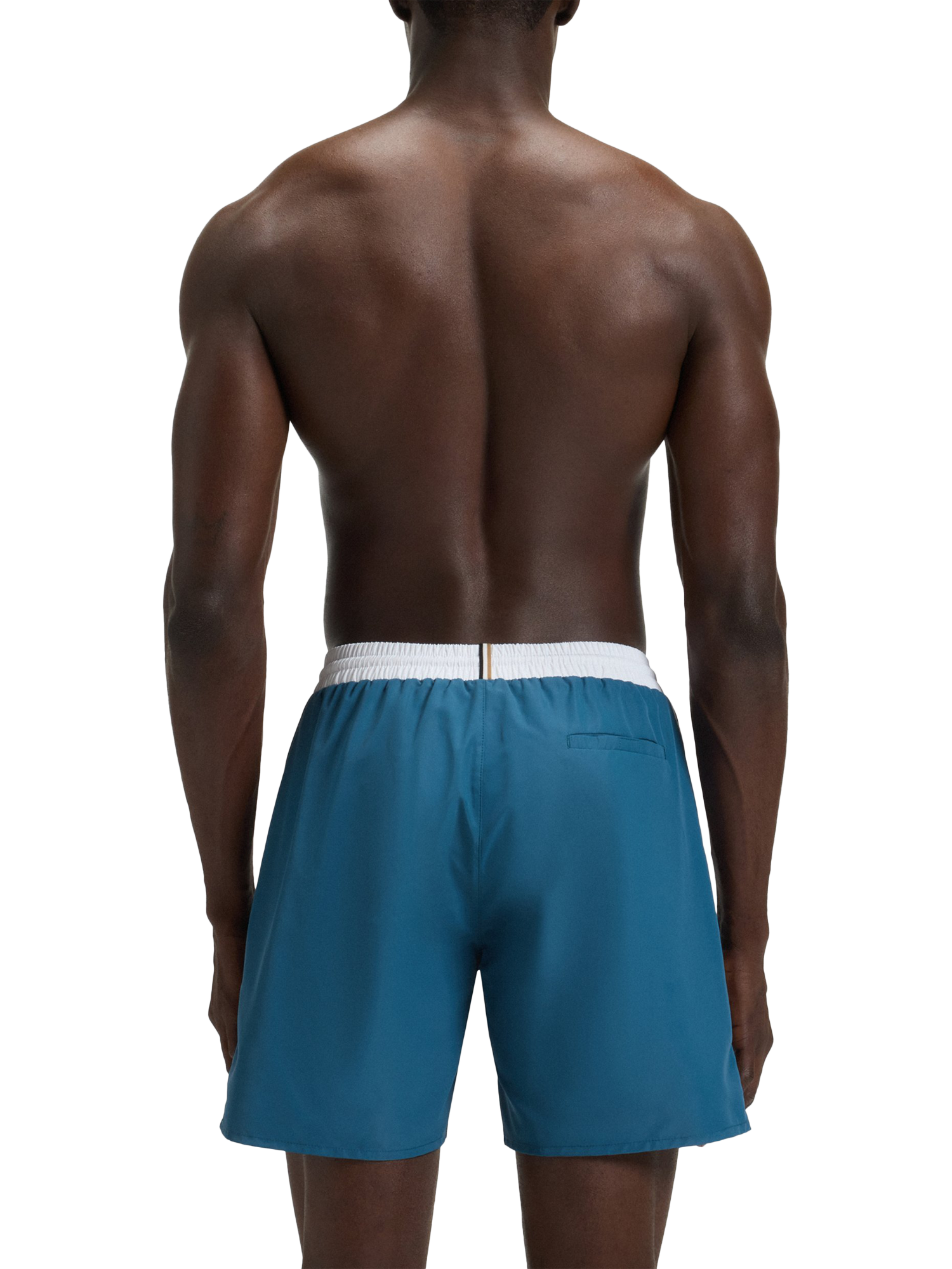 Product image 2 of 4, which shows HUGO BOSS BOSS Drawstring Swim Shorts, Open Blue, M