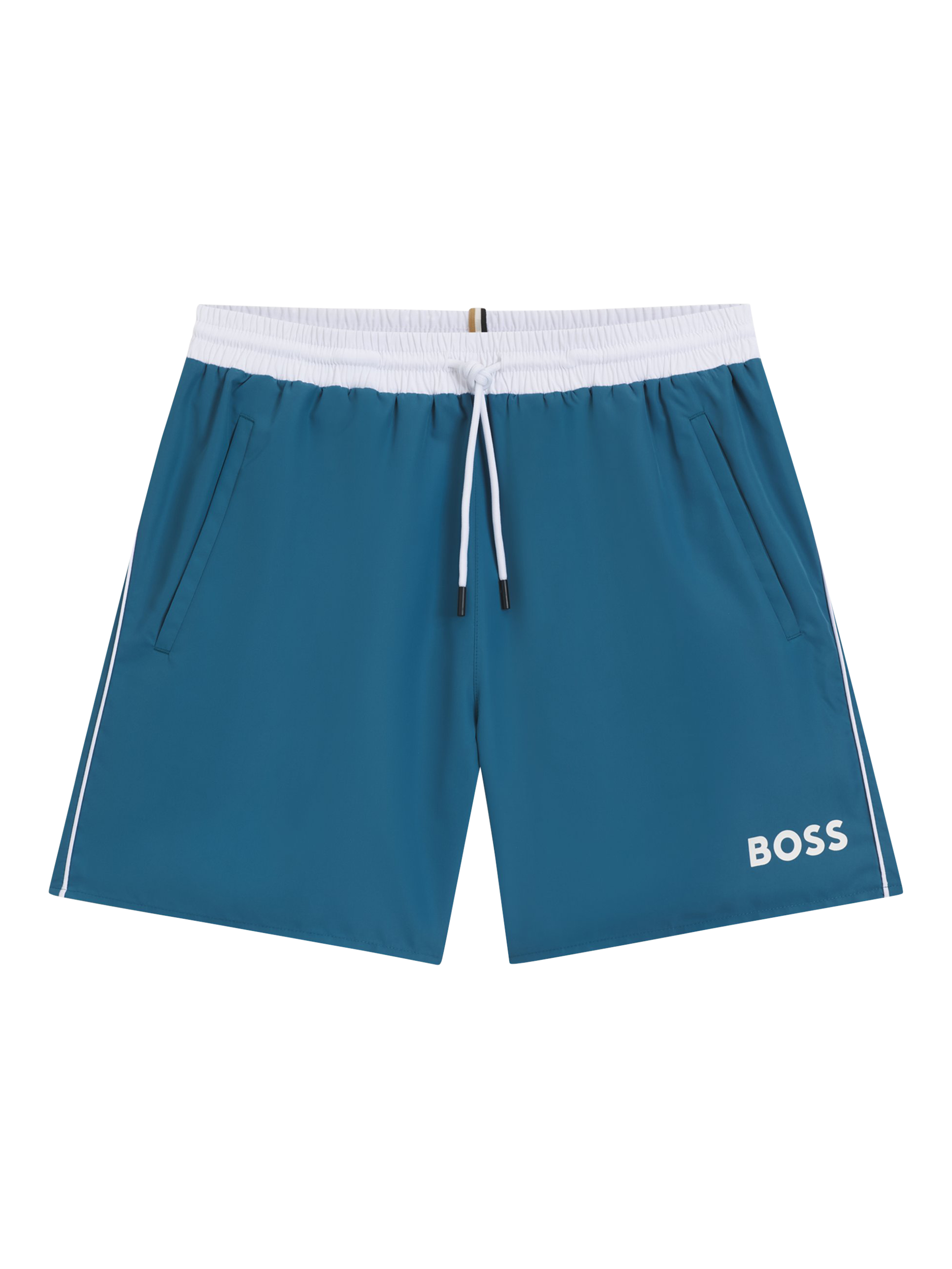 Product image 4 of 4, which shows HUGO BOSS BOSS Drawstring Swim Shorts, Open Blue, M