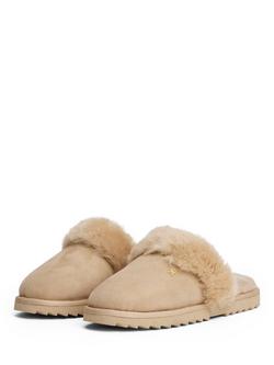 Tommy Hilfiger Shearling Slippers, Horseradish - view 2, Horseradish
