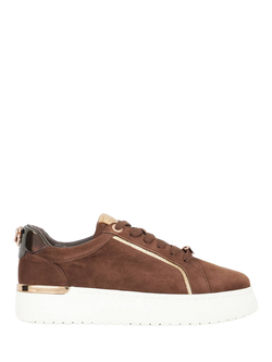Dune London Emmelino Suede Trainers, Brown, Brown
