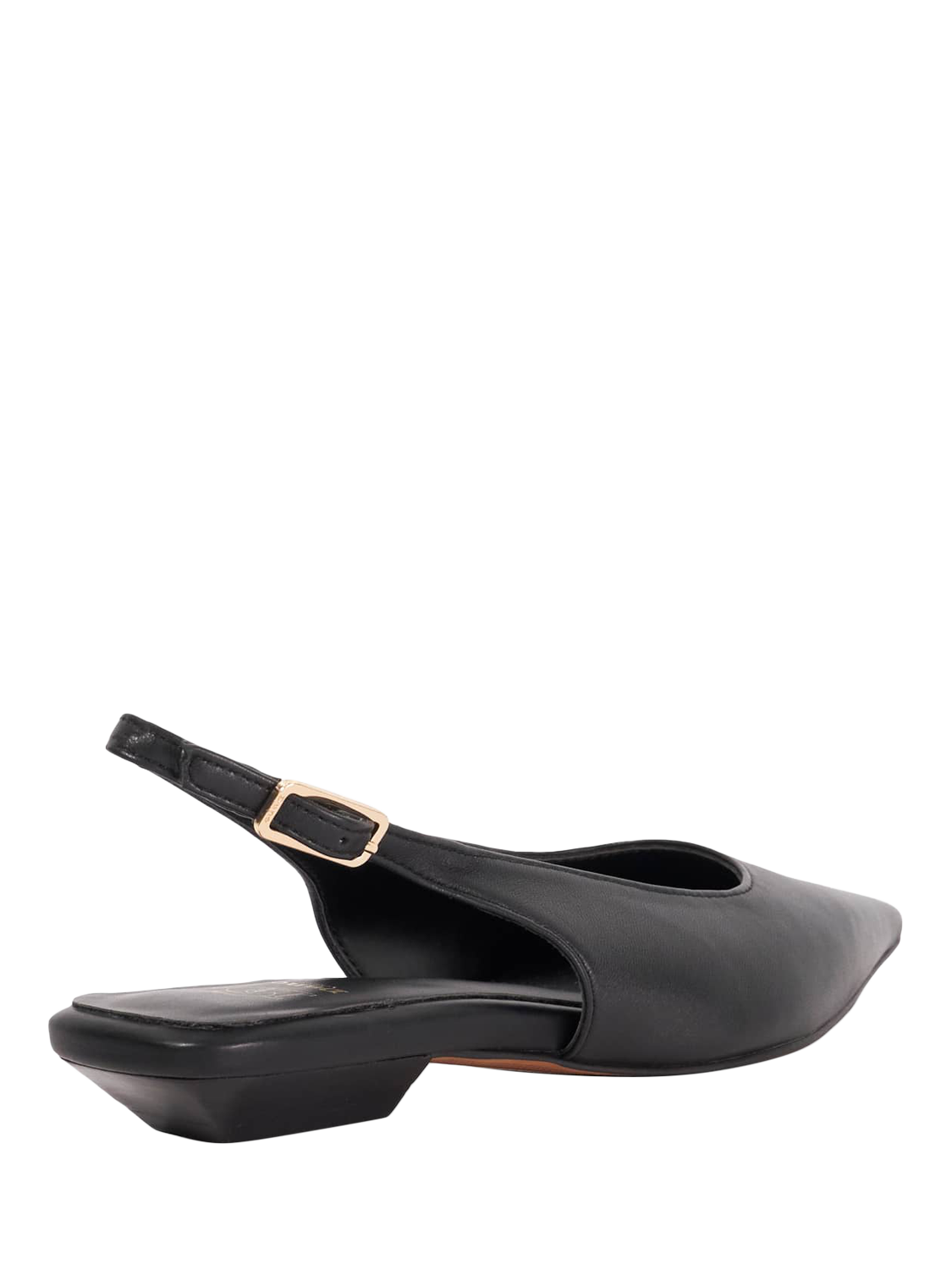Product image 4 of 5, which shows Dune Hostess Leather Slingback Court Shoes, Black, EU36