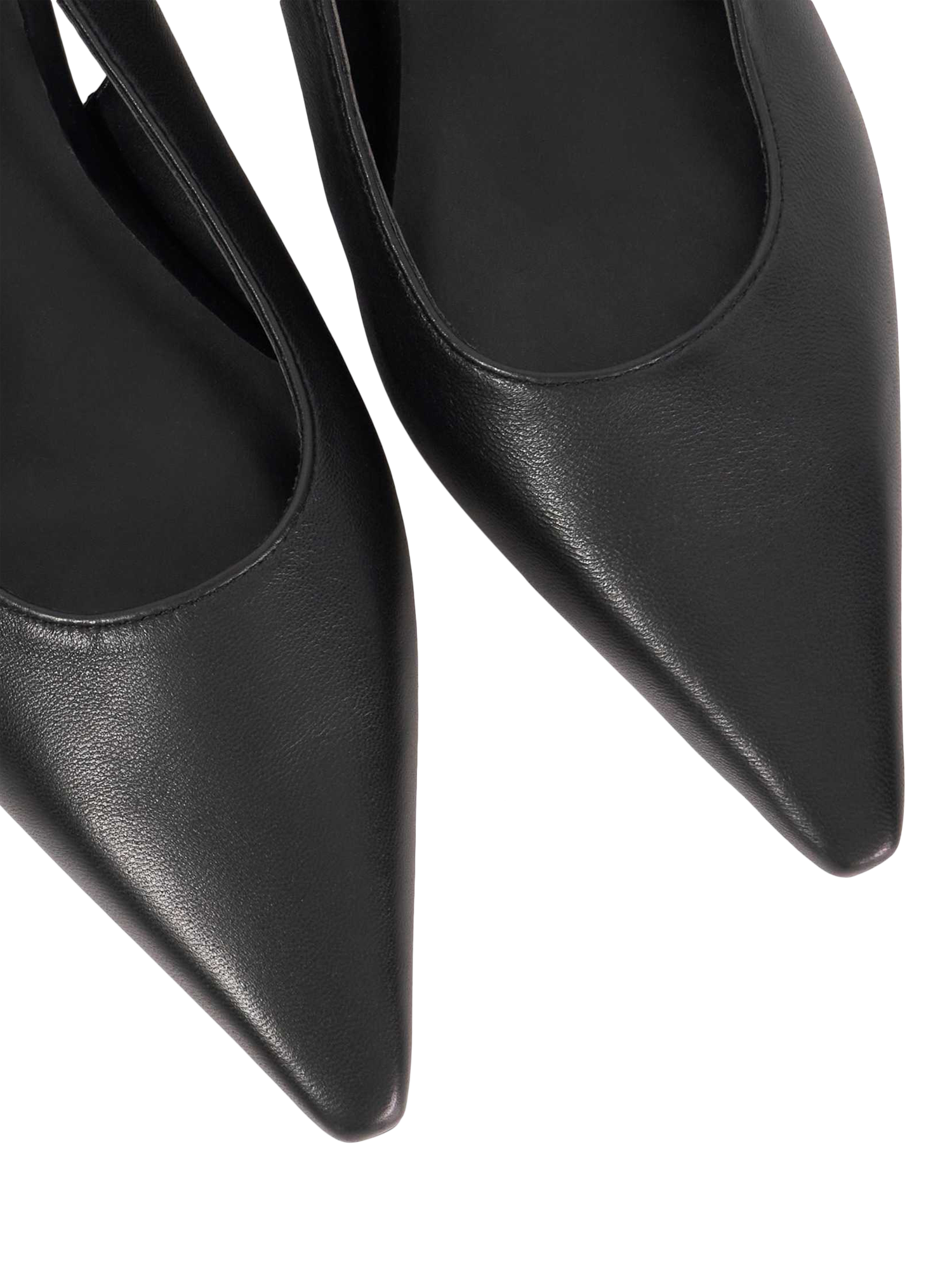 Product image 5 of 5, which shows Dune Hostess Leather Slingback Court Shoes, Black, EU36
