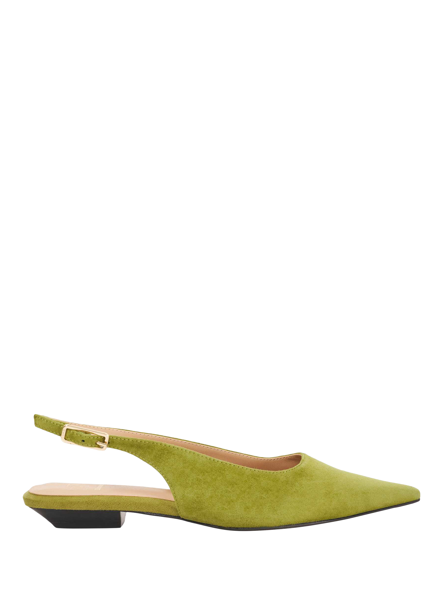 Product image 1 of 5, which shows Dune Hostess Suede Slingback Court Shoes, Green, EU36