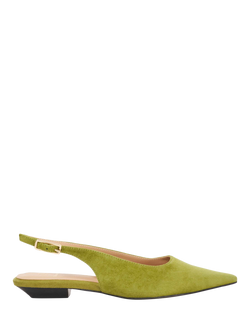 Dune Hostess Suede Slingback Court Shoes, Green