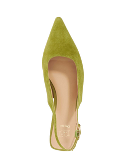 Dune Hostess Suede Slingback Court Shoes - view 2, Green