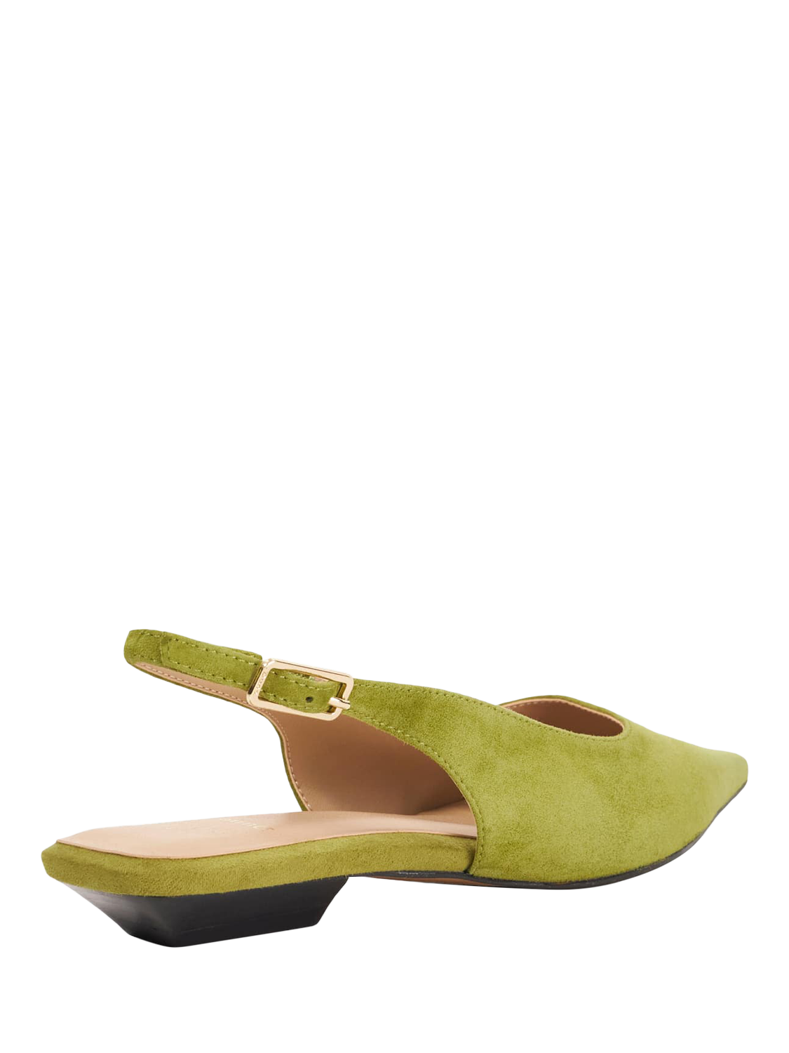 Product image 4 of 5, which shows Dune Hostess Suede Slingback Court Shoes, Green, EU36