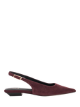 Dune Hostess Suede Slingback Court Shoes, Purple