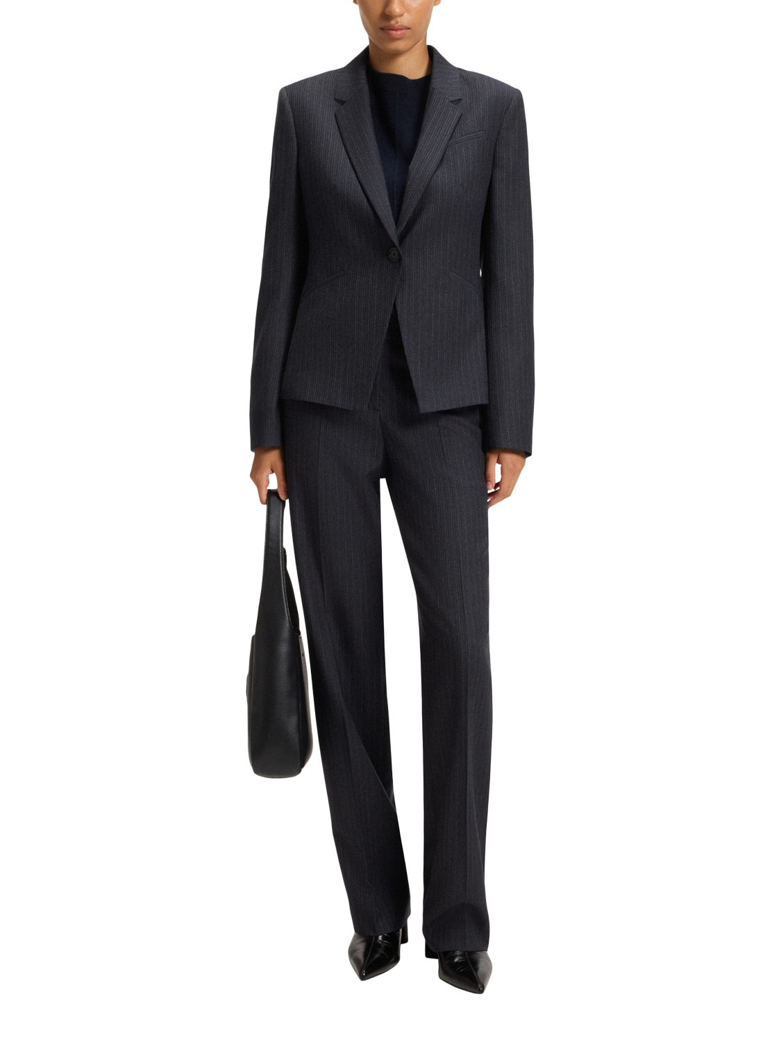 Product image 3 of 6, which shows BOSS Wool Slim Fit Striped Blazer, Open Miscellaneous, 4